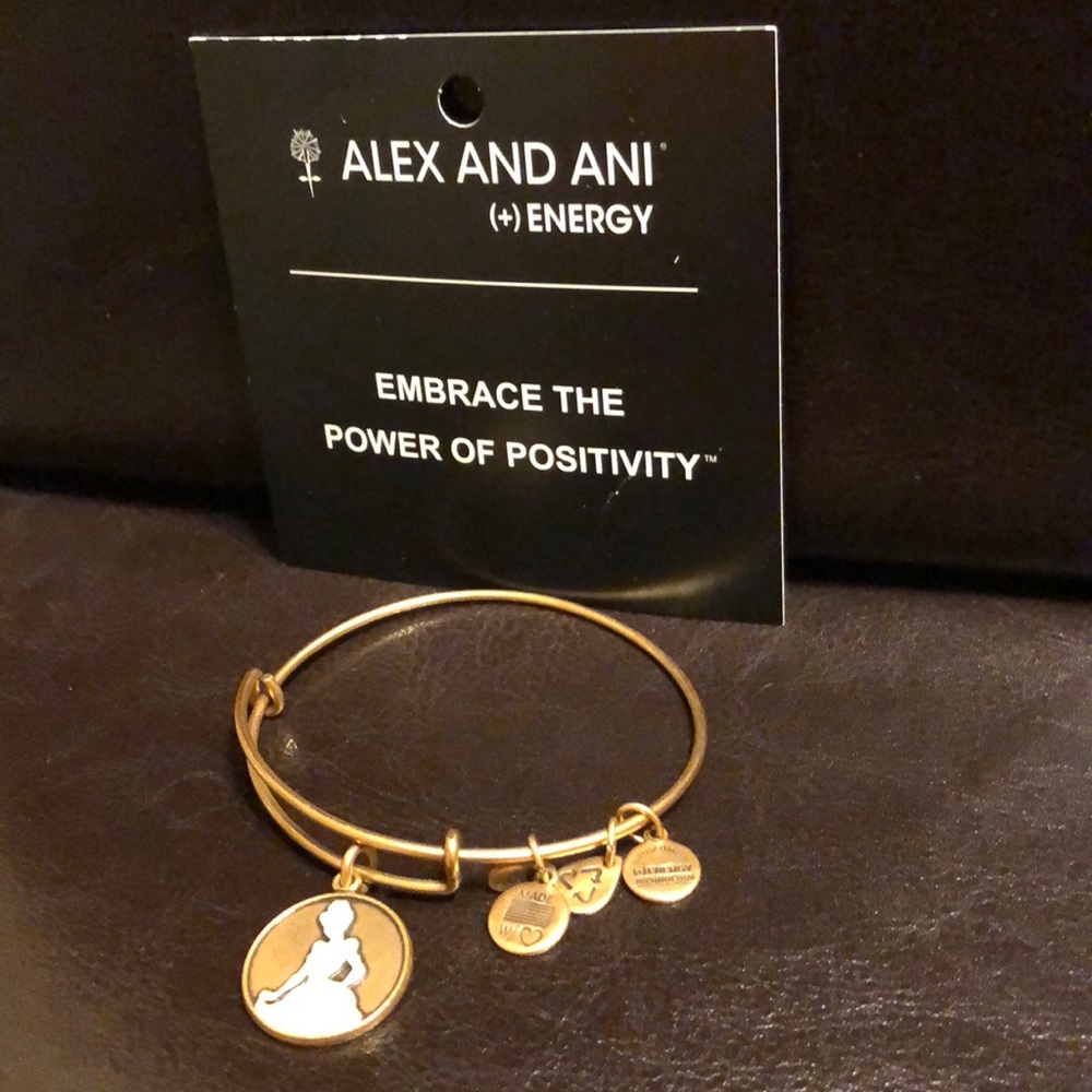 Auth Alex and Ani Disney gold tone Cinderella